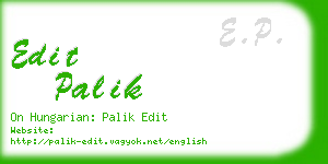 edit palik business card
